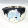 Natural Boulder Opal Mens Silver Ring -Size 12.5 Code-SM77