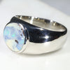 Natural Boulder Opal Mens Silver Ring -Size 12.5 Code-SM77