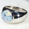 Natural Boulder Opal Mens Silver Ring -Size 12.5 Code-SM77
