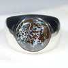 Natural Boulder Opal Matrix Mens Silver Ring -Size 13.25 Code-SM74