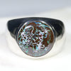 Natural Boulder Opal Matrix Mens Silver Ring -Size 13.25 Code-SM74