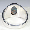 Silver Solid Opal Ring Rear View