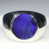 Natural Boulder Opal Mens Silver Ring -Size 13 Code-SM71