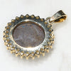 Beautiful  Natural Australian Boulder Opal and Diamond Gold Pendant (12mm x 12mm) Code -GP109