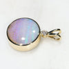 Natural  Australian Boulder Opal  and Diamond Gold Pendant Code -GPA141