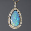 Blue Boulder Opal Pendant