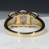 Australian Solid White Opal and Diamond Trilogy Gold  Ring - Size 7 Code-RL24