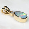 Natural Australian Boulder Opal and Diamond 18k Gold Pendant Code -GPA137