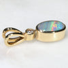 Natural Australian Boulder Opal and Diamond 18k Gold Pendant Code -GPA137
