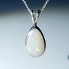 Natural Australian Boulder Opal Silver Pendant with Silver Chain