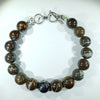 Australian Boulder Opal  Round Bead Bracelet 20cm Code BR102