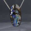 Natural Australian Boulder Opal Pendant with Silver Chain