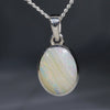 Natural Australian Boulder Opal Silver Pendant with Silver Chain