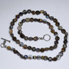 Natural Boulder Opal 18" Long, Beaded Necklace
