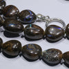 Natural Boulder Opal 18" Long, Beaded Necklace