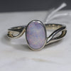 Natural Australian Opal Silver Ring - Size 10