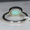 Silver Solid Opal Ring Rear View