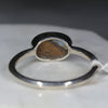 Natural Australian Opal Silver Ring - Size 11.5