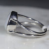 Natural Australian White Opal Silver Ring - Size  5