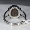 Natural Australian White Opal Silver Ring - Size  5