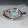 Natural Australian Boulder Opal Silver Ring