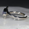 Natural Australian Opal Silver Ring - Size 8.5