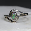 Natural Australian Opal Silver Ring - Size 5.5