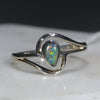 Natural Australian Opal Silver Ring - Size 5.5