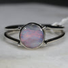Natural Australian Opal Silver Ring - Size 8.5