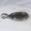 Natural Australian Opal  and Sapphire Silver Pendant with Silver Chain