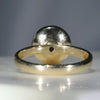 Natural Australian Black Opal and Diamond Gold Ring -Size 6.5