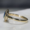 Natural Australian Boulder Opal and Diamond Gold Ring - Size 7.75