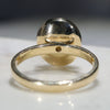 Natural Australian Opal and Diamond Gold Ring - Size 7
