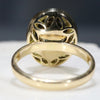 Natural Australian White Opal and Diamond 18k Gold Ring - Size 7.5