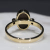Natural Australian Boulder Opal and Diamond Gold Ring - Size 7
