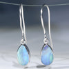 Natural Solid Australian Boulder Opal  Silver  Earring