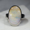 Large Australian Solid Boulder Opal Silver Ring - Size 9