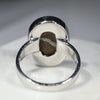Large Australian Solid Boulder Opal Silver Ring - Size 9