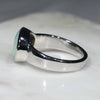 Australian Solid Boulder Opal Silver Ring - Size 9.5