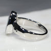 Australian Solid Boulder Opal Silver Ring - Size 7.5