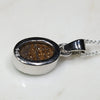 Natural Australian Boulder Opal  Silver Pendant with Silver Chain