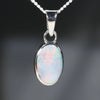 Natural Australian Boulder Opal  Silver Pendant with Silver Chain