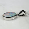 Natural Australian Boulder Opal  Silver Pendant with Silver Chain