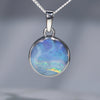Natural Australian Boulder Opal  Silver Pendant