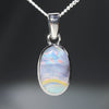 Natural opal twilight silver pendant