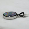 Natural Australian Boulder Opal  Silver Pendant with Silver Chain