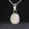 Natural opal rainy silver pendant