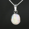 Natural Australian Boulder Opal  Silver Pendant with Silver Chain