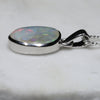 Natural Australian Boulder Opal  Silver Pendant with Silver Chain