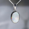 Natural Australian Boulder Opal  Silver Pendant with Silver Chain